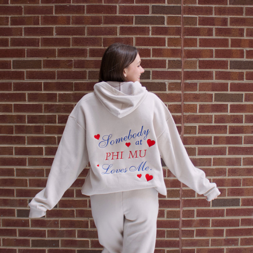 愛⭐︎まどんな　LOVE STORY スウェット M31 Somebody Loves Me Embroidered Sorority Hoodie – The Letter Market