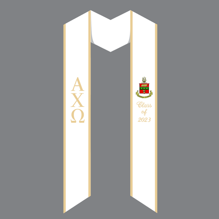 Alpha Chi Omega Embroidered Graduation Stole – The Letter Market