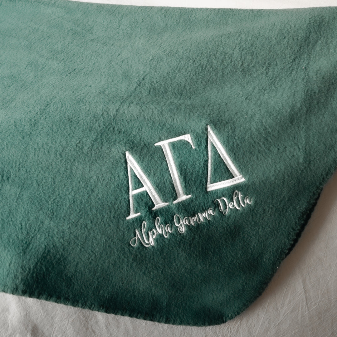 Sorority Blue Blanket - 50x60 Inch Microfiber Throw For College Sisters And Alumni Gifts